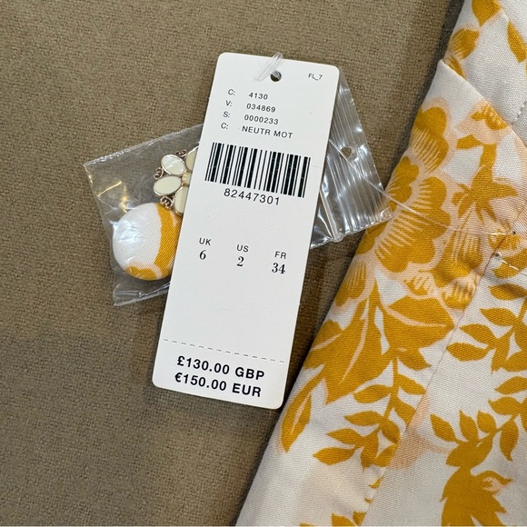 Maeve by Anthropologie Scalloped V-neck Halter Button Down Mini Dress Size 2 NWT - Picture 10 of 16